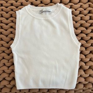 White sweater tank from Zara